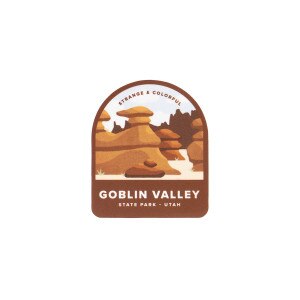 Leah jay illustration goblin valley travel sticker 3in
